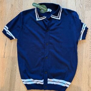 OXKnit Classic Navy Blue Men's Cardigan XL New with tags